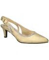 Easy Street Glisten Womens Pointed Closed Toe Stiletto Heel Pumps In Yellow