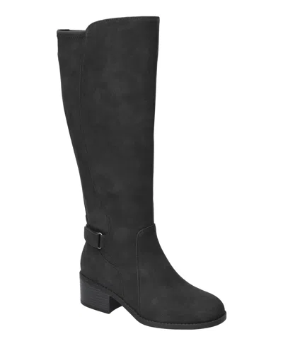 Easy Street Women's Hartley Block Heel Tall Boots In Black