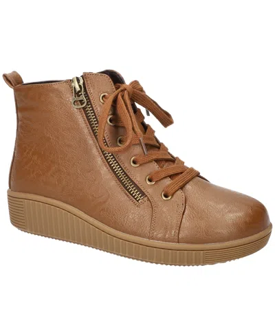 Easy Street Women's Hollyann Slip Resistant Ankle Boots In Brown