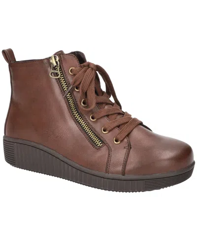 Easy Street Women's Hollyann Slip Resistant Ankle Boots In Brown