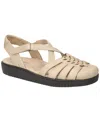 Easy Street Women's Hue Round Toe Flats In Taupe