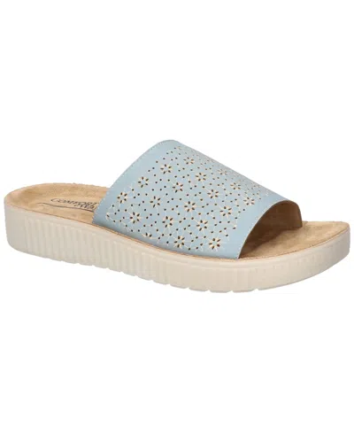Easy Street Women's Ivey Slide Slip-on Sandals In Light Blue