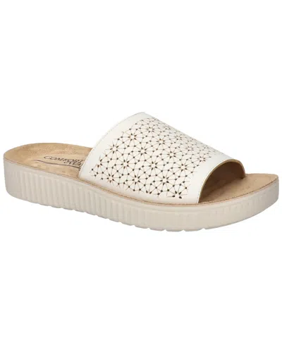 Easy Street Women's Ivey Slide Slip-on Sandals In White
