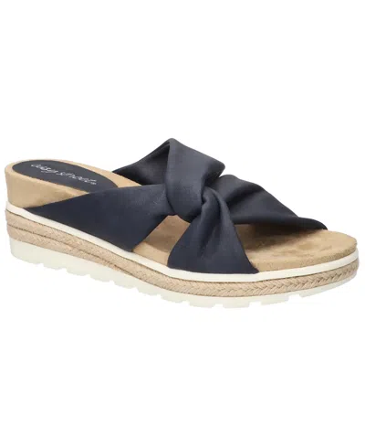 Easy Street Women's Ja Wedge Heel Sandals In Navy