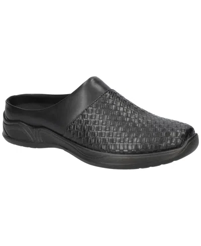Easy Street Women's Janalee Comfort Mules Flats In Black Woven Embossed