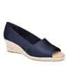 Easy Street Womens Jasper Wedge Sandals In Navy Thai Silk