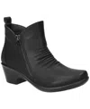 Easy Street Women's Jeanie Ankle Zipper Boots In Black