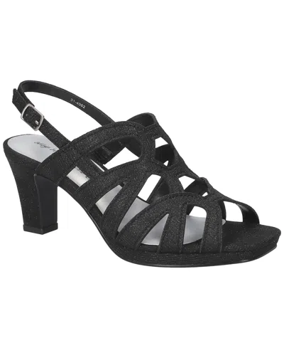 Easy Street Women's Jetty Dress Heel Sandals In Black Glitter