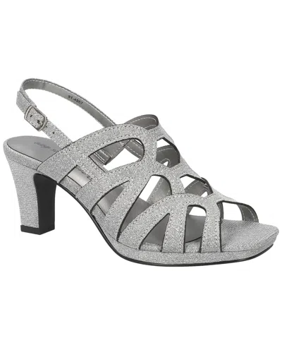 Easy Street Women's Jetty Dress Heel Sandals In Silver Glitter