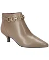 Easy Street Jinx Pointed Toe Kitten Heel Bootie In Nude