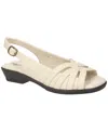 Easy Street Women's Jovita Slingback Sandals In Natural Linen Embossed