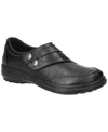 Easy Street Women's Joy Comfort Hook And Loop Flats In Black