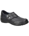 Easy Street Women's Joy Comfort Hook And Loop Flats In Black