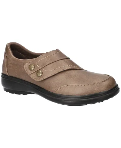 Easy Street Women's Joy Comfort Hook And Loop Flats In Brown