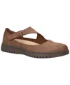 Easy Street Womens Adjustable Faux Leather Ankle Strap In Tan