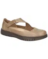 Easy Street 312847 Womens Adjustable Manmade Flat Shoes In Taupe