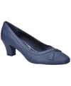 Easy Street Kata Womens Round Stiletto Heel Pumps In Blue
