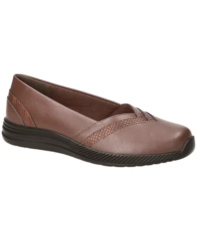 Easy Street Women's Keira Comfort Slip-on Ballet Flats In Brown