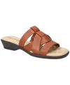 Easy Street Women's Lakeport Comfort Slide Sandals In Cognac