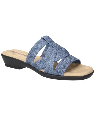 Easy Street Women's Lakeport Comfort Slide Sandals In Denim