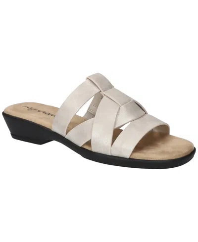 Easy Street Women's Lakeport Comfort Slide Sandals In Silver