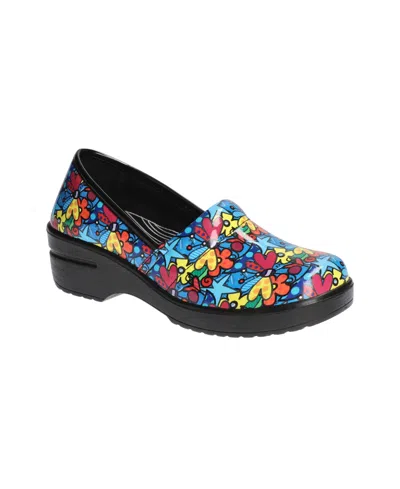 Easy Street Women's Laurie Slip Resistant Clogs In Trendy Gardent Patent