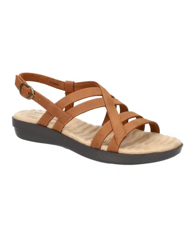Easy Street Women's Lobo Comfort Sandals In Tan