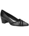 Easy Street Lotus Womens Block Heel Manmade Block Heels In Black