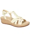 Easy Street Women's Lua Wedge Heel Sandals In Bone