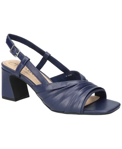 Easy Street Women's Lucie Square Toe Sandals In Navy