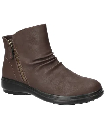Easy Street Women's Lyra Zipper Ankle Boots In Brown