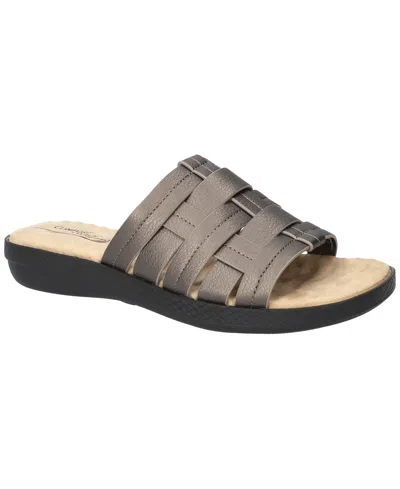 Easy Street Women's Maha Comfort Slide Sandals In Pewter