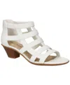 Easy Street Women's Marg Gladiator Block Heel Sandals In White