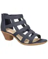 Easy Street Marg Womens Faux Leather Gladiator Sandals In Navy