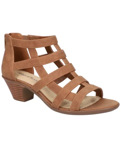 Easy Street Women's Marg Zip Gladiator Sandals In Tan