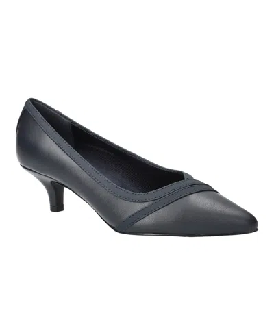 Easy Street Maye Pointed Toe Kitten Heel Pump In Black