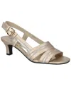 Easy Street Women's Meghan Slingback Heeled Sandals In Champagne