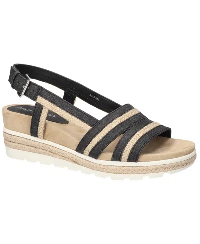 Easy Street Women's Mel Wedge Heel Sandals In Washed Black