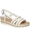 Easy Street Women's Mel Wedge Heel Sandals In White
