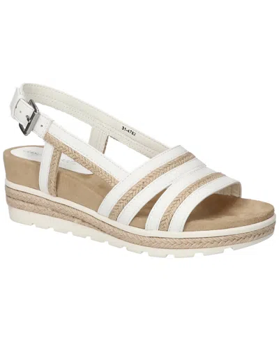 Easy Street Women's Mel Wedge Heel Sandals In White