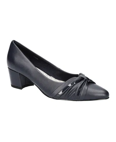 Easy Street Women's Millie Block Heel Pumps In Navy