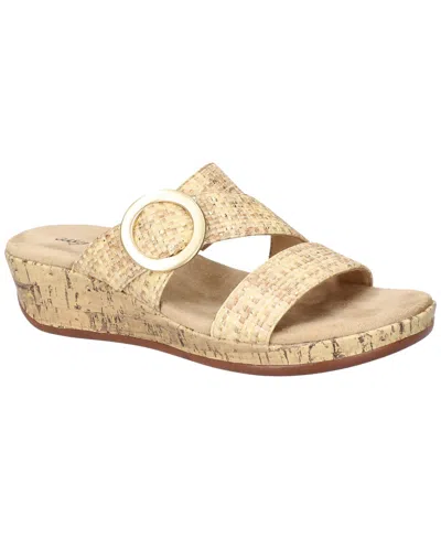 Easy Street Women's Mina Wedge Heel Sandals In Metallic Wave Ombre