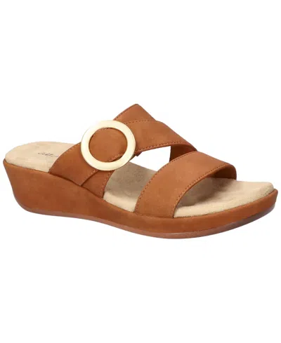 Easy Street Women's Mina Wedge Heel Sandals In Tan