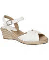 Easy Street Women's Miramar Espadrille Wedge Heel Sandals In White