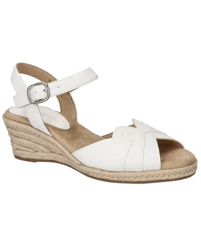 Easy Street Women's Miramar Espadrille Wedge Heel Sandals In White