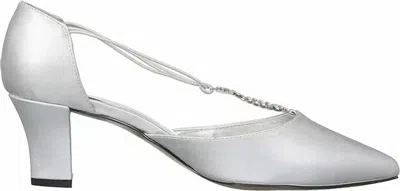 Easy Street Women's Moonlight Evening Pumps In Silver Satin