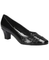 Easy Street Women's Neva Comfort Dress Heel Pumps In Black Patent