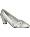 Easy Street Women's Neva Comfort Dress Heel Pumps In Silver