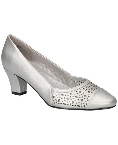Easy Street Women's Neva Comfort Dress Heel Pumps In Silver