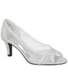 Easy Street Women's Picaboo Slip-on Pumps In White Glitter